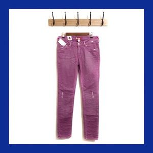 H&M SQIN Purple Distressed Skinny Jeans 0 NWT
